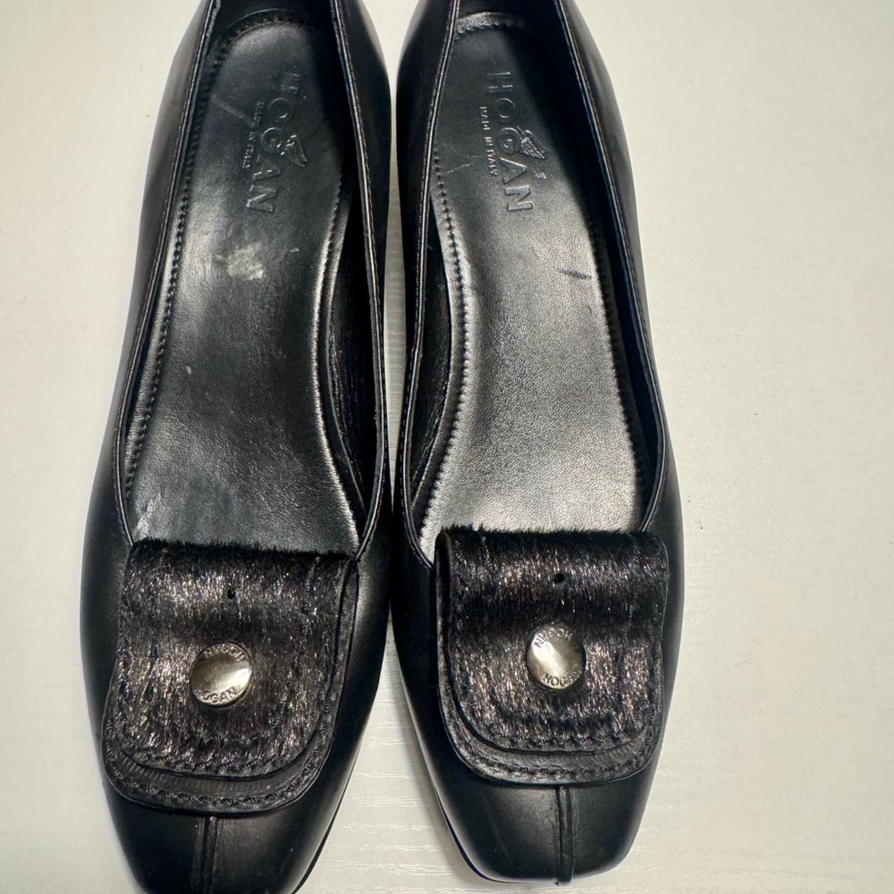 Hogan Black Leather ballet flat for Women